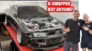 K-Swapped R32 Skyline and Time Attack R34 GT-R Builds - Leask-Spec Shop Tour