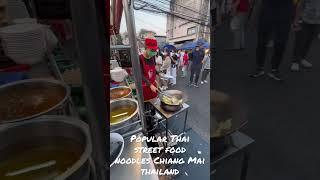 Popular Thai street food noodles Chiang Mai thailand | Chiang Mai Food Vlog |