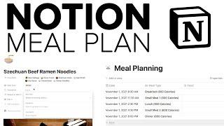 Notion Tutorial: How to Build a MEAL PLAN in Notion! [Recipe Book + Shopping List Included]