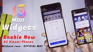 MIUI 13 Widgets on MIUI 12.5, Official Method, Enable MIUI 13 Widgets on All Phones | HINDI