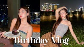 Singapore Birthday Vlog ｜ Flying to Singapore ,birthday dinner , shopping