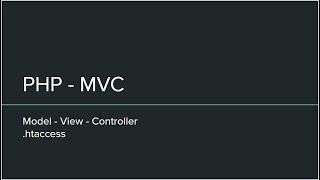 PHP MVC | 100% orientado a objetos POO desde cero sin frameworks | parte 1 htaccess