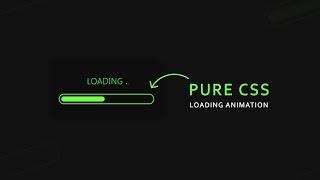 Pure HTML CSS Loading Animation | Loader Animation | CSS Animation