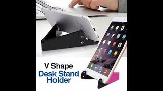 Nisa Mart - Universal Adjustable Foldable Desktop Mobile V Stand Holder -Mobile Accessories #shorts