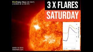 X 1.8 Solar Flare today. 3 X-flares so far from 3947. Ethiopia Quakes update. Saturday 1/4/2024