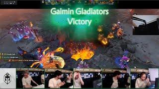 GENIUSES OF DOTA 2! - Gaimin Gladiators CRAZY RAT play vs Blacklist Int with Gorgc reaction!