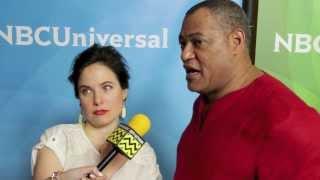 Laurence Fishburne and Caroline Dhavernas from Hannibal @ NBC Red Carpet | AfterBuzz TV Interview