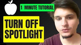 How To Turn OFF Spotlight On Macos