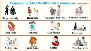 Lesson 122:  Slang words about people | with explanations and sentences #slangwords