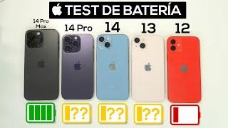 Test de BATERÍA! iPhone 14 Pro Max vs 14 Pro vs 14 vs 13 