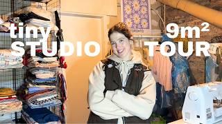 transformed a 9m² attic into my fashion design studio (ALL ON A BUDGET!) // SMALL STUDIO TOUR