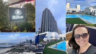 Miami Pre Cruise Stay at Hilton Downtown, Clean, Nice Pool & Awesome Views - Close to Cruise Port