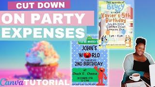 Invitations in Canva | Easy Canva Tutorial | Bluey Birthday Party