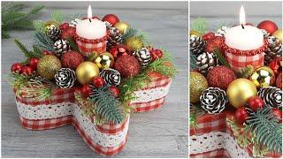 DIY Christmas Candlestick DIY / New Year Decor