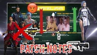 PATCH UPDATE CHANGES|| PATCH NOTES IN FREEFIRE TAMIL