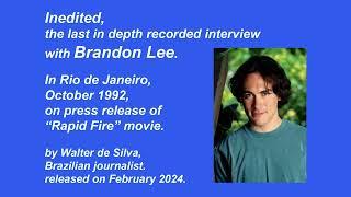 Brandon Lee - The Last Interview