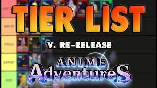 ALL NEW UNITS TIER LIST* Anime Adventures Re-Release