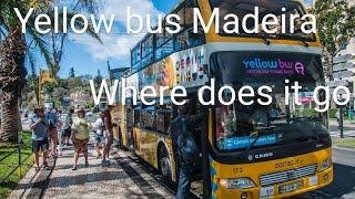 Yellow bus tour Funchal, Madeira.