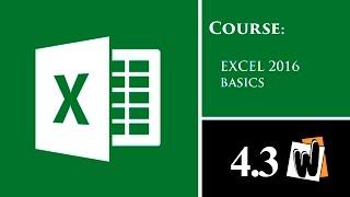 Excel 2016 Basics, chapter 4.3 - More auto fill options