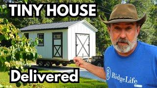 IT'S HERE! | Solar Shed To House Delivery | Off Grid Barndominum Build