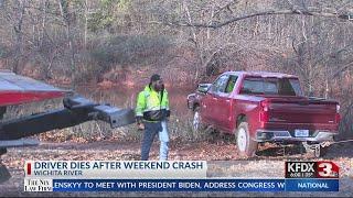 Man dies following crash into Wichita River