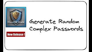 Generate complex and random passwords - Postgres Security #postgres #postgresql