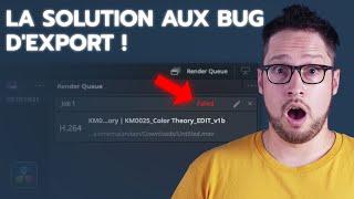 Comment régler un échec d'export dans DaVinci Resolve ?