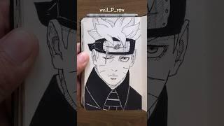 [ASMR] Drawing Naruto’s son  - Boruto #satisfying #shorts #asmr