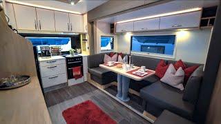 Sattelschlepper Wohnmobil 2022 mit Riesen-Slide-Out: Celtic Rambler 2022 Fifth Wheel. B-Führerschein