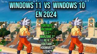 Windows 10  vs Windows 11  en  2024 Cual es Mejor para Jugar ? Prueba en Fortnite,CS2,Valorant,