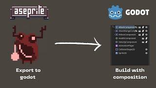 How to export a game asset from Aseprite to Godot and build it using composition!