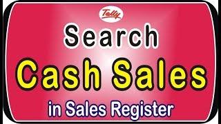 How to Search Cash Sales Record in Sales Register in Tally ERP 9 | nict computer