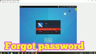 Forgot password of kali linux 2020.2 || VirtualBox || Easy method