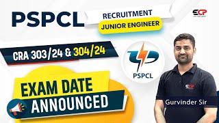 PSPCL Exam dates announced CRA 303/24 & CRA 304/24 JE & other