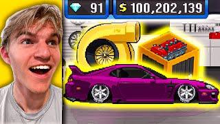 SPENDING $10,000,000 DOLLARS ON A TOYOTA SUPRA MK4 IN PIXEL CAR RACER!