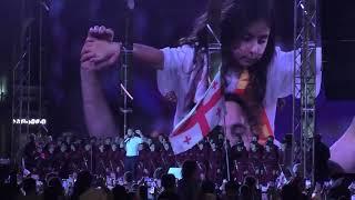 Georgia's football team at Liberty Square after Euro 2024