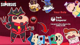 Shinchan Became Dark Emperor In Super Sus  | Shinchan Playing Among Us 3D | Funny Game 