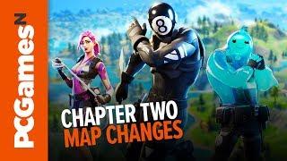 Fortnite chapter 2 map changes | Sweaty Sands, Craggy Cliffs, Slurpy Swamp and more