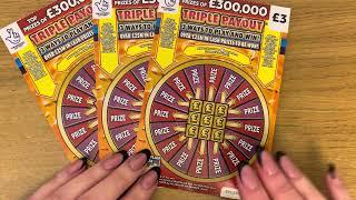 £3 triple Payout Scratch Cards,  New For 2024 #ukscratchcards #newscratchcards