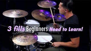 3 Easy Drum Fills That Rock! Beginner-Intermediate Drum Lesson