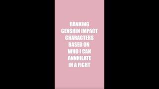 3.0 Genshin Impact Tier list but make it Fashion: Watch the rest on my Channel!! #shorts #genshin