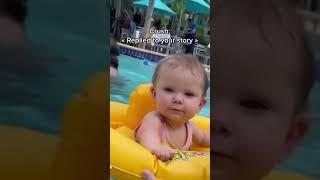 I did my dance on tiktok and went viral with it (Baby dancing in pool) #Shorts #drake