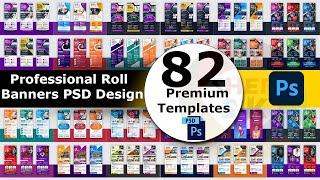 Professional Roll Banners PSD Design Download |Sheri Sk| |2025 New Roll Banners Templates PSD