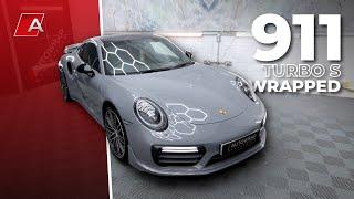 Porsche 911 Turbo S gets a Full Gloss Grey Wrap! | Autowrap Manchester