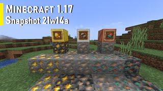 Minecraft 1.17 Snapshot 21w14a - Raw Iron, Gold, and Copper!!! (MORE INGOTS PER ORE!!!)