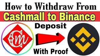 How to Withdraw From Cashmall to Binance | How to deposit from Cashmall to Binance | Cashmall to Bin