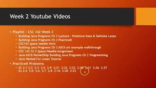 CSC 142 Week 2 Orientation - Data Types and For Loops