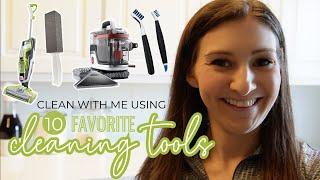*UPDATED* CLEAN WITH ME USING MY TOP 10 CLEANING TOOLS // Must Have Home Cleaning Tools