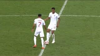 Lingard & Rashford quick kick-off against Croatia at World Cup 2018 semi final