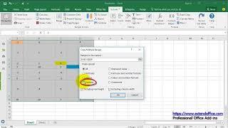 How to copy and paste cell sizes (column widths and row heights) in Excel